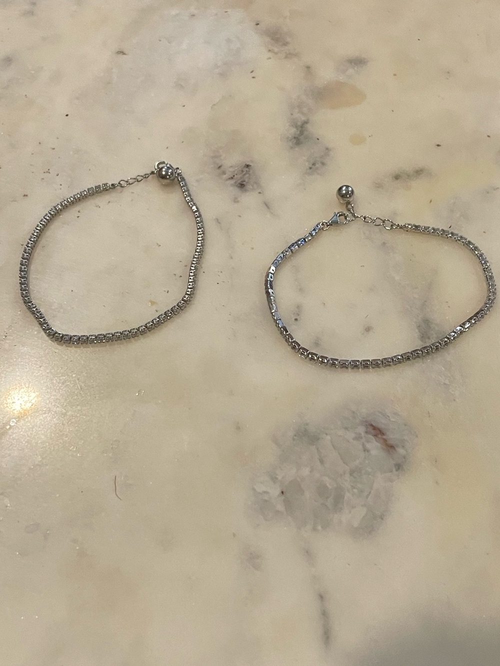 Pretty Crystal Dainty Tennis Bracelets Women Jewelry 7.5 in & 8 in